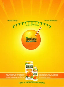 TROPICANA JUICE BEVERAGE AD #5 RARE 2005 OUT OF PRINT  - Picture 1 of 1