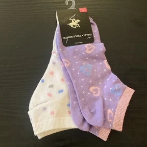 Womens Beverly Hills Polo Club Purple Socks Low Cut Ankle Length Size 5-9 2 pack - Picture 1 of 5