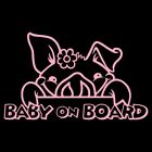 6&quot; BABY ON BOARD PIG v2 Vinyl Decal Sticker Car Window Laptop Animal Girl Farm
