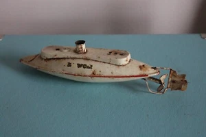 SUTCLIFFE 9” Sea Wolf Atomic Submarine TinPlate TOY Model Boat Ship Rare 30’s - Bild 1 von 9