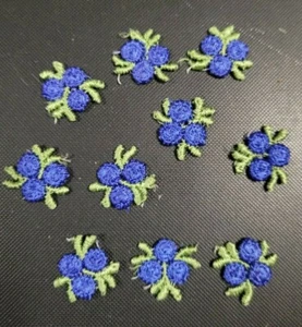 10 APLIQUES FLORALES VERDES REALES DE COLECCIÓN ENVÍO GRATUITO - Imagen 1 de 2