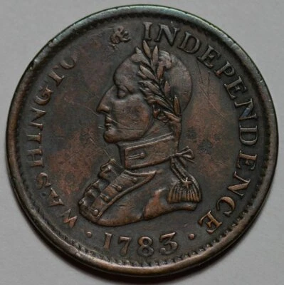 1783 Washington & Independence Copper Colonial Coin - Large Bust - Image 1 of 4