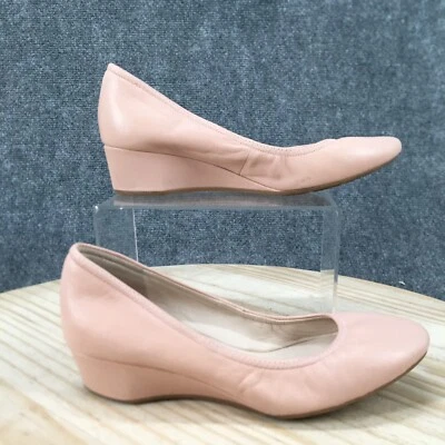 Cole Haan Shoes Womens 6.5 B Wedge Pump Heels Slip On Comfort Pink Leather - Image 1 of 4