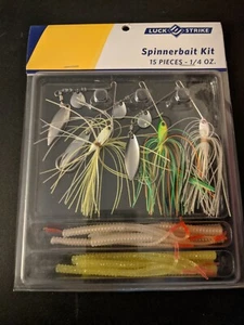 Luck E Strike Fishing 15 Piece 1/4 oz Spinnerbait Kit - Picture 1 of 4