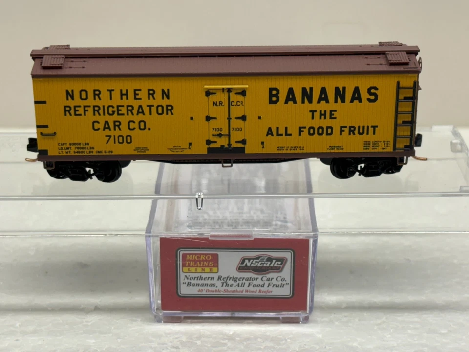 N Scale Micro Trains MTL Special Run 19-01 Northern Refrig Bananas NRC 7100 - Image 1 of 4