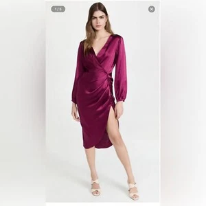 Amanda Uprichard Long Sleeve Silk Roma Dress Medium NWT - Picture 1 of 11