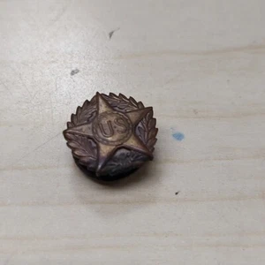 WWI Honorable Discharge Laurel Leaf & Star Lapel Button Pin - Picture 1 of 8
