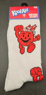 Calcetines informales de novedad Kool-Aid para hombre talla 6-12 blancos y rojos Foto 1 de 2