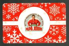 PAPA JOHN'S Snowflakes ( 2014 ) Gift Card with Matching Holder ( $0 )