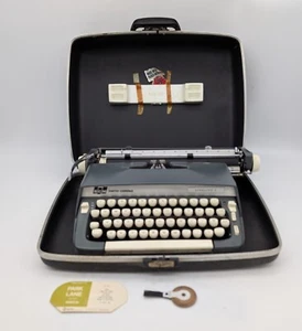 Vintage Smith Corona Sterling 12 Wide Carriage Portable Typewriter + Case Works - Picture 1 of 11