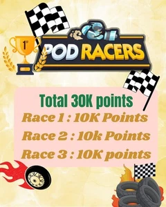 Pod racers Monopoly π₯ - Full Carry 10k point per Race - NOT Guarantee 1st - Picture 1 of 2