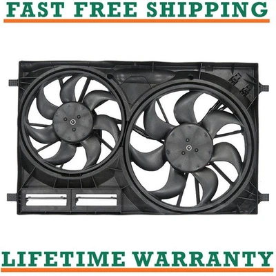Radiator Condenser Fan Assembly For 15-19 Ford Transit-250 3.5L 3.7L  - Image 1 of 4