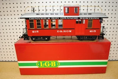 LGB 4075 D&RGW Denver & Rio Grande Western Combine Caboose Car *G-Scale* - Image 1 of 4