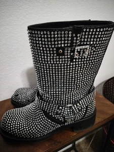 Glitzernde AZALEA WANG Strass Stiefel BESCHREIBUNG LESEN - Bild 1 von 5