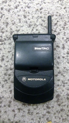 Teléfono abatible Motorola StarTAC negro vintage ST7868w sin probar VERIZON Foto 1 de 4