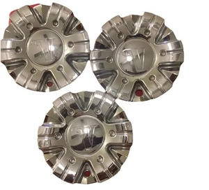 VELOCITY ALLOY STW-166-3 20X7.5 CAP CHROME CENTER CAPS (3) - Picture 1 of 7