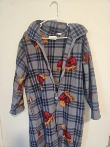 Vintage Kathy Ireland langer Fleece Teddybär Mantel Jacke 00s Y2K Damen Large - Bild 1 von 8