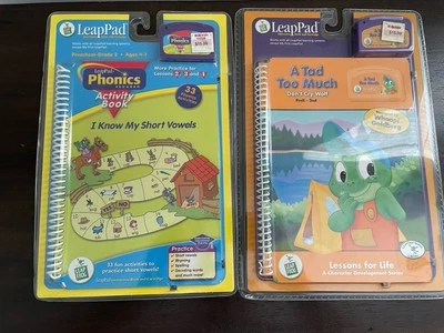 LeapPad Interactive Book And Cartridge Lot Preschool/Grade 2 Phonics & Lessons - Image 1 of 4
