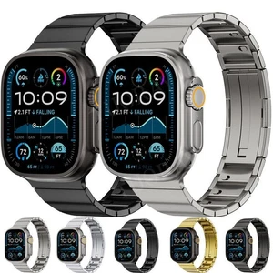 Correa de muñeca de metal para Apple Watch Ultra 2 1 49 mm serie 11 10 9 8 7 SE 6 5 - Imagen 1 de 14