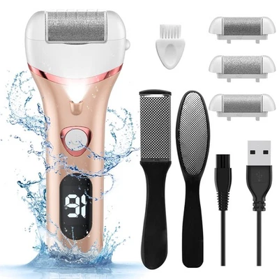 Rechargeable Electric Foot Callus Remover - Waterproof Pedicure Tool 3 Rollers - Image 1 of 4