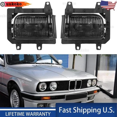For BMW E30 318i 320 325i 1982-1994 Daytime Running Light Front Bumper Fog Light Foto 1 de 4