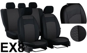 SEAT LEON FR Mk3 2013 ONWARDS RT. LEATHER TAILORED  FABRIC  SEAT COVERS - Picture 1 of 12