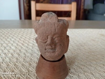 tête en terre cuite de Chine epoque Han. - Photo 1/4