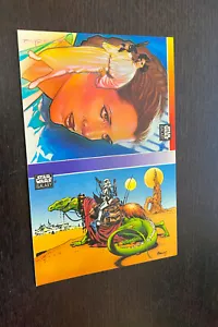 STAR WARS GALAXY (1993 Topps) -- UNCUT 2 Trading Card PROMO - Picture 1 of 2