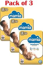 Mamia Baby Newborn  Nappy Prints 3 X 60 pcs Size 2, 3-6kg Dry Fast Soft Diaper