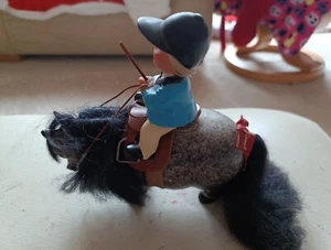Ultra Rare Vintage 1960s Plastech Norman Thelwell Dapple Pony & Rider Toy Vgc - Bild 1 von 6