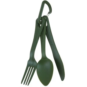 JUEGO DE CUBIERTOS DE PLÁSTICO ULTRA LIGERO EJÉRCITO CADET KFS CUCHILLO DE CAMPING CUCHARA - Imagen 1 de 3