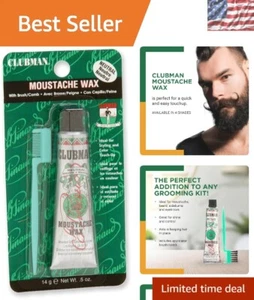 Convenient Moustache Wax Set - Neutral, 0.5 oz Tubes with Combs for Easy Use - Picture 1 of 8