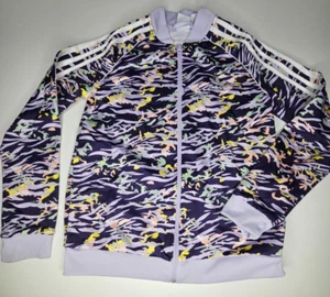 Adidas Girl’s Size Youth 11/12 M Purple Lavender Camouflage Camo Warmup Jacket - Picture 1 of 10