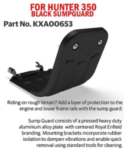 "BLACK SUMP GUARD" FIT FOR ROYAL ENFIELD HUNTER 350 - Picture 1 of 5