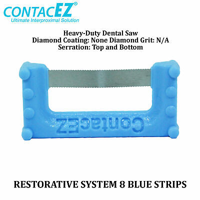 Dental ContacEZ Restorative Strip Crown Veneer Proximal Reduction 8pcs Blue • 94.16£