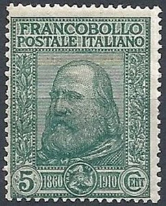 1910 REGNO GARIBALDI 5 CENT VERDE MNH ** - RR11048 - Picture 1 of 1