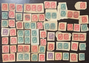 VINTAGE - ANTIKE BRIEFMARKENSAMMLUNG LOT X 70 - QUEEN VICTORIA - KANADA - Bild 1 von 1