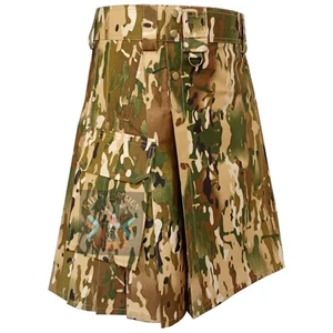 Kilts para hombre Multicam camuflaje falda escocesa falda escocesa hecha a mano - Imagen 1 de 6