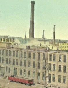 c1910 Rockford, IL, fábrica de Barnes, maquinaria, potencia del pedal, pie, calle principal - Imagen 1 de 4
