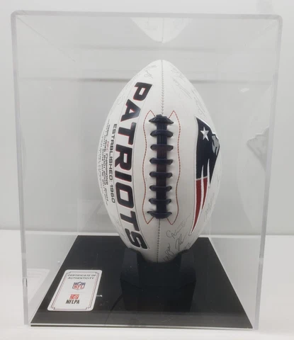 2021 NFL Rawlings Signature Football with display case NEW ENGLAND PATRIOTS Cover