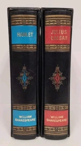 William Shakespeare Secret Storage Book Box Stash Box  Faux Leather Set of two - Picture 1 of 4