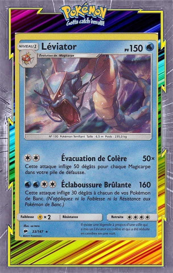 Léviator Holo - SL03:Ombres Ardentes - 33/147 - Carte Pokemon Neuve Française - Photo 1/1