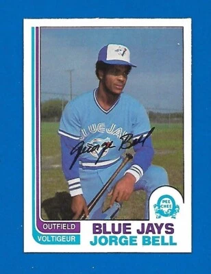 1982 OPC #254 GEORGE BELL ROOKIE CARD RC TORONTO BLUE JAYS JORGE 82 O PEE CHEE - Image 1 of 2