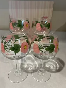 Juego de 4 copas de 6 1/2" Franciscan Desert Rose Glass 10 oz - Imagen 1 de 1