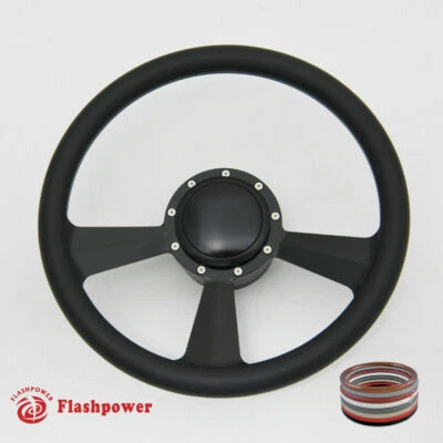 Volante Billet 15,5" negro medio envoltorio GMC Chevy Foto 1 de 4