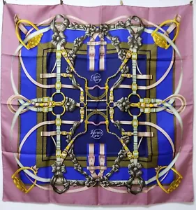HERMES Carre 90 Vintage scarf Grand Manege 100% Silk Pink from Japan - Picture 1 of 16