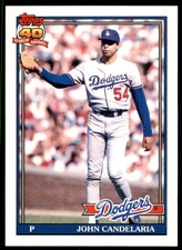 1991 TOPPS TRADED JOHN CANDELARIA LOS ANGELES DODGERS #17T