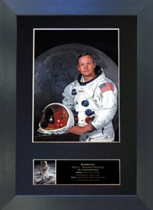 NEIL ARMSTRONG Signed Mounted Reproduction Autograph Photo Prints A4 496 - Picture 1 of 10