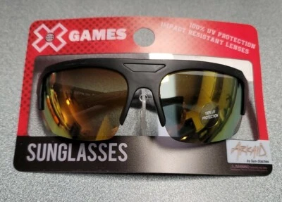 Лицензированные детские солнцезащитные очки XGames Shades черные серые спортивные с запахом детский размер Arkaid - Изображение 1 из 2