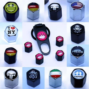 4 Valve Caps Keychain Valve suitable for VW Mopar Hemi Punisher 300C - Picture 1 of 11